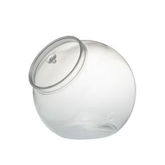 a clear glass jar with a lid