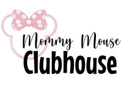 the mommy mouse clubhouse logo with a pink minnie mouse on it's head