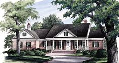 this is an artist's rendering of these country house plans for the front of their home