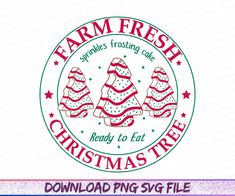 farm fresh christmas tree svg file