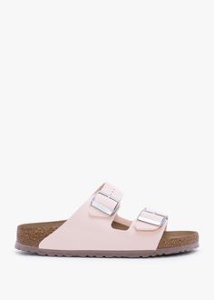 Birkenstock Arizona Vegan Light Rose Birko-Flor Two Bar Mules Things For Wishlist, Cute Shoes For Summer, Vegan Birkenstock, Pink Birkenstocks, Cute Summer Shoes