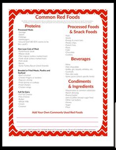 Noom Foods List By Color, Noom Diet Plan, Noom Foods, Noom Meals, Red Foods