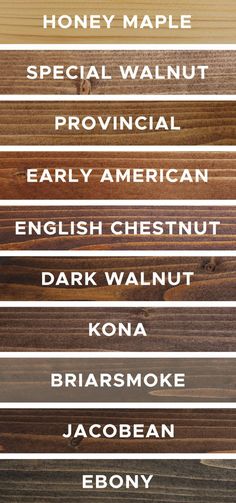 the names of different types of wood