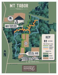 the map for mt tabor trails