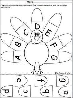 a turkey with letters and numbers on it