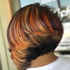 Fall Color Quick Weave Bob, Color Quick Weave, Weave Bob, Color Bob, Hair Stripes, Future Hairstyles, Quick Weave Bob, Shaved Hair Designs, Quick Weave Hairstyles