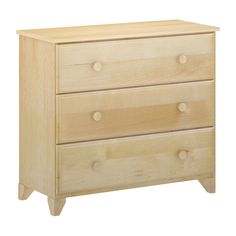 a wooden dresser with three drawers on one side