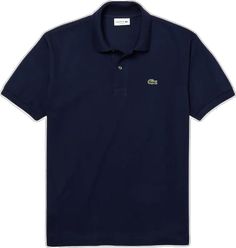 Lacoste Classic Fit Polo Shirt (Navy) - Lacoste Navy Relaxed Fit Shirt With Polo Collar, Navy Casual Polo Shirt Relaxed Fit, Casual Navy Relaxed Fit Polo Shirt, Classic Navy Cotton Polo Shirt, Navy Classic Relaxed Fit Polo Shirt, Mens Wardrobe Essentials, Lacoste Polo Shirts, Lacoste Polo, Men's Wardrobe