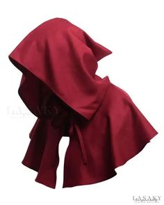 a red cape with a hood on it