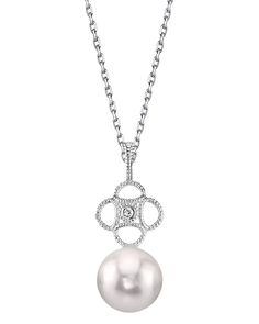 This exquisite pendant features a 7.0-7.5mm AA+ quality Japanese Akoya pearl mounted on the finest 14K gold with a dazzling SI clarity diamond.
The pendant is packaged in a beautiful jewelry gift box, perfect for gifting. Elegant Pearl Necklace As Gift, Elegant Pearl Necklace For Gift, Elegant Pearl Necklace Gift, Elegant White Gold Pearl Necklace As Gift, Elegant Flower Pendant Necklace With Pearl Chain, Elegant Pearl Charm Jewelry For Anniversary, Elegant White Flower Pendant Jewelry, Elegant Diamond Flower Pendant Jewelry, Elegant Diamond White Pearl Jewelry