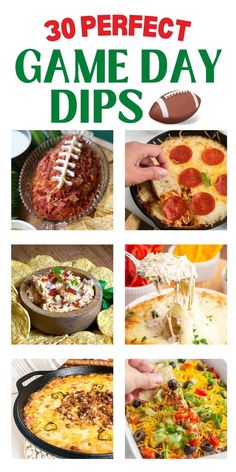 30 Perfect Game Day Dips - Football Party Food Winning Appetizers, Football Party Recipes, Game Day Dips, Dips Easy, Million Dollar Dip, Football Tailgate Food, Superbowl Recipes, Pepperoni Pizza Dip, Ut Football