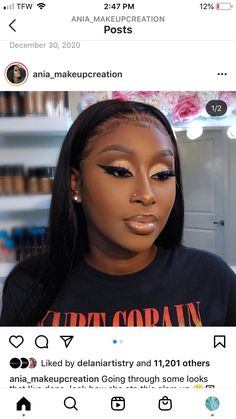 Makeup Ideas Natural Brown, Gold Makeup Looks, Brown Girls Makeup, Makeup Is Life, Brown Skin Makeup