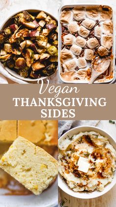 vegan thanksgiving side dishes with text overlay