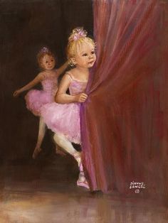 size: 12x9in Giclee Print: Ballerina by Dianne Dengel : Ballet Paintings, Kids Ballet, Kitchen Dining Living Room, Cushion Embroidery, Ballet Kids, Embroidery Wall, Embroidery Wall Art