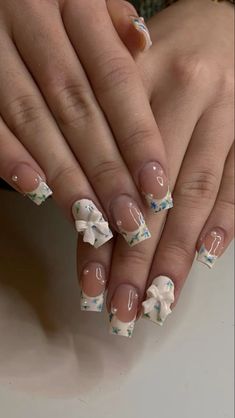 Graduation Nails Short Square, French Tip Graduation Nails, Graduation Nails Square, Short Graduation Nails, Artwork Nails, Italy Nails, Fairy Ball, Graduation Nails