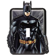 a light switch cover with the image of batman