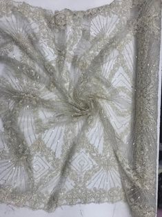 IVORY Lace by the Yard Embroidered Lace With Beads and Sequins | Etsy Elegant Wedding Sequin Fabric With Resham Embroidery, Embroidered Lace For Wedding And Festive Occasions, Festive Embroidered Lace For Wedding, Festive Embroidered Wedding Lace, Cream Embroidered Sequin Fabric For Wedding, Embellished Lace Dupatta For Wedding, Wedding Lace Dupatta Embellished, Festive Wedding Embroidered Lace Fabric, Wedding Dupatta With Sequins