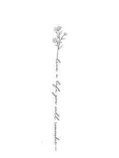 a black and white drawing of a flower with the words love written in cursive writing