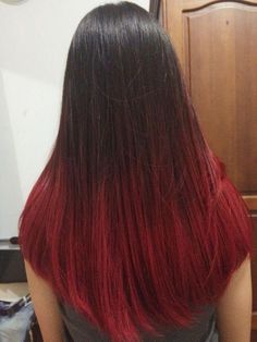 Haircuts For Long Hair Straight, Red Hair Tips, Brown Hairstyles, Colored Hair Tips