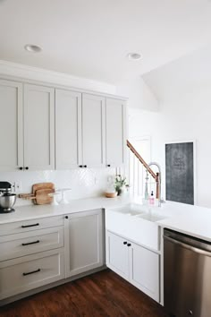 the kitchen is clean and ready to be used by someone in their home or business