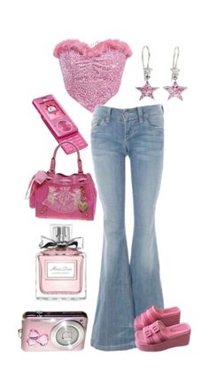 Y2k Fashion Essentials, 2000s Fashion Outfits Ideas, Cvnty Outfits Women, Bright Y2k Outfits, Bimbocore Fashion, Girly Baddie Outfits, Soft Y2k Outfits, Shein Y2k Outfits, Colorful Y2k Outfits