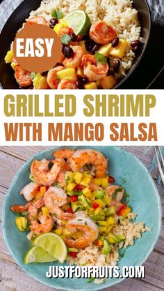 grilled shrimp with mango salsa is an easy and delicious dinner that's ready in under 30 minutes