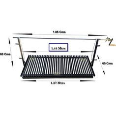 the size and width of a metal bed frame with measurements for each side, including the top