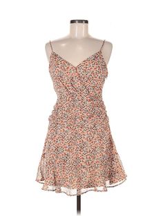 All in Favor Casual Dress Size: Medium Orange Dresses - used. No Fabric Content, Mini, Plunge, Floral, Short, Sleeveless | All in Favor Casual Dress: Orange Floral Dresses - Size Medium Orange Casual Dress, Orange Dresses, Orange Floral Dress, Dress Orange, Floral Short, Floral Dresses, Orange Dress, Casual Dresses For Women, Casual Dress