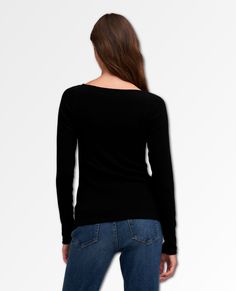 Peppa is crafted from our softest stretch rib, this long sleeve has a perfect weight for chilly mornings or layered for a beautiful date night look. Long sleeves Open neck Soft stretch rib Fit: Slim fit True to size Materials/Care: Made in USA 87% viscose, 13% elastane Machine wash cold Long Sleeve Stretch Soft Knit Top, Soft Knit Stretch Long Sleeve Top, Ribbed Long Sleeve Top For Winter Layering, Winter Ribbed Long Sleeve Top For Layering, Everyday Long Sleeve Stretch Sweater, Fitted Long Sleeve Knit Top For Winter, Versatile Long Sleeve Ribbed Top, Winter Stretch Fine Knit Long Sleeve Top, Winter Long Sleeve Top With Ribbed Neckline