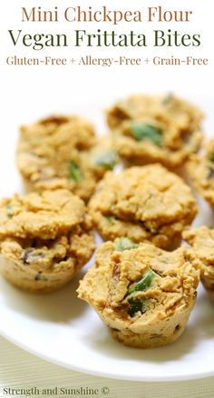 mini chickpea flour vegan frittata bites gluten - free, allergy - free grain - free