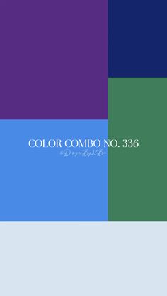 the color combination is blue, green, purple and white with text that reads'color combo no 5336 '