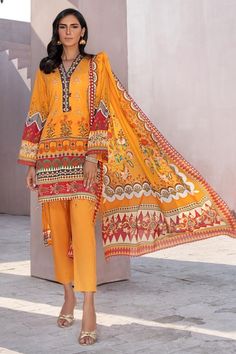 Motifz 2839 Print A Rangol Lawn 2021 Suits For Wedding, Pakistani Culture, Pakistani Designer Suits, Gul Ahmed, Indian Bridal Outfits, Ladies Clothing, Lawn Suits, Pakistani Designers, Shalwar Kameez