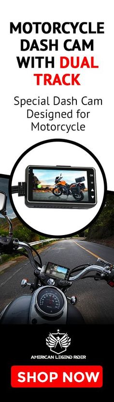 an advertisement for the motorcycle dash cam