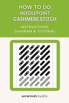 how to do needlepoint cashmere stitch instructions, diagram and guide for beginners