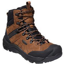 As warm as a down jacket with the agility of a light hiker, KEEN� Revel IV Polar Insulated Waterproof Hiking Boots for Men offers comfortable support for frigid fun outside. Built for day hikes in the dead of winter, this comfortable hiker surrounds feet in the supportive comfort of uppers made of waterproof leather and performance mesh. Inside, breathable textile linings and KEEN-DRY waterproof/breathable membrane technology keep feet dry and comfortable through wet conditions. 200-gram KEEN.WA Functional Brown Winter Hiking Boots, Brown Functional Winter Hiking Boots, Brown Winter Hiking Boots, Brown Winter Work Boots For Outdoor Activities, Fall Insulated Hiking Boots For Outdoor Activities, Insulated Hiking Boots For Fall Outdoor Activities, Gore-tex Hiking Boots For Fall Outdoor Activities, Brown Insulated Boots For Camping, Functional Winter Hiking Work Boots