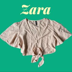 New W Out Tags Never Worn Fits A Medium Super Cute Top W Buttons And Tie Any Questions, Ask! Open To Reasonable Offers! Cheap Basic Zara Tops, Tie Crop Top, Cute Top, Zara Tops, Cute Tops, Crop Top, Super Cute, Zara, Womens Tops