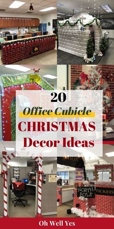 office cubicle christmas decor ideas