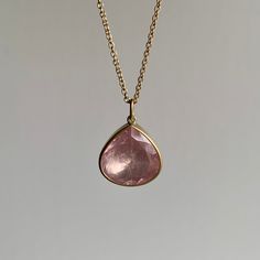 Dreamy pinks swirl like clouds in this sugared morganite drop. 18k yellow gold Morganite, 7.31ct, 14mm x 15mm (9/16" x 5/8")Chain is 18" long Newport Ri, Pink Swirls, Study Style, Teardrop Necklace, Clothes Horse, Gift Card Shop, Morganite, Bracelet Gift, Ring Necklace