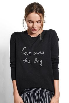 The Fashion Lift, Black Chunky Boots, Marled Dress, Slogan Sweater, Black Opaque Tights, Slogan Sweatshirt, Spring Coat, Save The Day, Weekend Wear