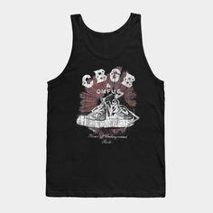 cbgb -- Choose from our vast selection of tank tops to match with your favorite design to make the perfect custom graphic tank top. Customize your color! Perfect for working out or casual wear for men and women. Sporty Cotton Tank Top With Graphic Print, Casual Racerback Tank Top For Streetwear, Casual Graphic Print Tank Top For Streetwear, Cotton Racerback Tank Top For Streetwear, Casual Graphic Print Tank Top For Gym, Casual Tank Top For Streetwear, Sporty Cotton Tank Top With Screen Print, Sporty Cotton Vest With Graphic Print, Sleeveless Graphic T-shirt For Sports Events