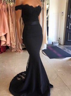 Black Lace Bridesmaid Dress, Black Lace Prom Dress, Prom Dress With Train, Girl Games, Navy Blue Prom Dresses, Evening Dress Long, Mermaid Prom Dresses Lace, فستان سهرة, Satin Prom Dress