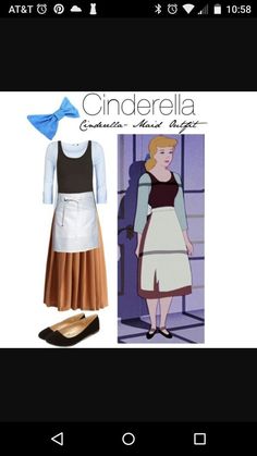 an image of cinderella costume and shoes on the app store's iphone phone screen