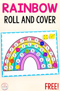 this rainbow roll and cover is perfect for kids to practice their numbers in the classroom