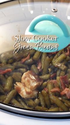 slow cooker green beans with bacon in it