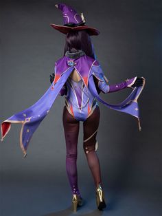 *You can click here for getting the 104（Asian）size.
Includes:
A hat
A cloak
A jumpsuit
A decoration
A choker
A bow-knot
A pectoral
A leg decoration
A pair of headwears
A pair of sleeves
A pair of gloves
Material: Lining, feminine, uniform, Pleather, spandex
Size: All size Purple Anime Cosplay Costume For Halloween, Anime Style Cosplay Costume In Purple For Fantasy Events, Anime Style Purple Cosplay Costume For Fantasy Events, Purple Themed Costume For Cosplay Events, Themed Purple Costume For Cosplay Events, Themed Purple Costumes For Cosplay, Purple Anime Cosplay Costume For Costume Party, Anime Style Purple Cosplay Costume For Costume Party, Anime Style Purple Cosplay Costume For Party