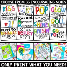 Are you looking for a way to motivate and encourage your students during state testing week? Ease the stress of testing with these 35 encouraging and motivational desk notes and treat tags for students! Easily print and leave on each student’s desk, along with a small treat, on those dreaded testing days. State Testing Treats, Student Testing Motivation, Testing Encouragement Posters, Encouraging Notes For Students, State Testing Motivation, Testing Treats For Students, Test Prep Motivation, Encouraging Quotes For Students, State Testing Encouragement