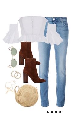 Girly Outfits, Mode Inspiration, Polyvore Outfits, Teen Fashion Outfits, Looks Vintage, Outfits Casuales, Gianvito Rossi, Look Fashion, Spring Outfit