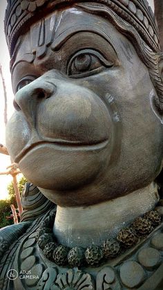 a close up of a statue of a monkey