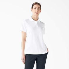 Get the job done in this polished, professional Women's Performance Polo Shirt. This workplace-ready shirt is both wrinkle-resistant and fade-resistant, and finished in a UV protection fabric that is suitable for screen-printing and embroidery. Its moisture-wicking capabilities and the Silvar antimicrobial technology keep you feeling dry and fresh for longer, while you can move around freely thanks to the side vents. With this Women’s Performance Polo Shirt, you can tackle even the most difficul Classic Relaxed Fit Polo Shirt For Work, Fitted Polo Shirt For Work, White Wrinkle-resistant Shirt For Work, Wrinkle-resistant Relaxed Fit Tops For Workwear, Wrinkle-resistant Relaxed Fit Tops For Work, White Wrinkle-resistant Work Shirt, Relaxed Fit Wrinkle-resistant Work Shirt, Wrinkle-resistant Relaxed Fit Shirt For Work, Wrinkle-resistant Relaxed Fit Work Shirt