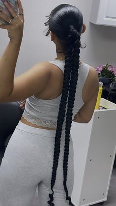 Slick Ponytail With Two Braids, Slick Back Two Braided Ponytail, Slick 2 Braids, Braided Ponytail 2 Braids, Women Ponytail Hairstyles Black, 2 Braids One Ponytail, One Ponytail With Two Braids, Two Braids One Ponytail, One Ponytail Two Braids